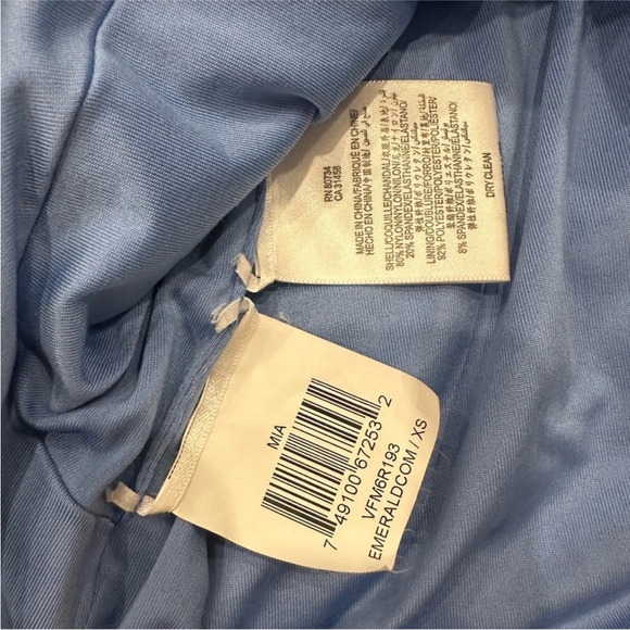 BCBGMaxAzria - ‘Mia’ Emerald  com one shoulder stretchy ruched dress - Picture 6 of 6